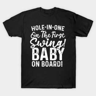 golf pregnant women first time pregnancy announcement T-Shirt